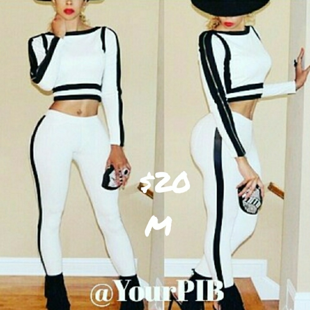 PIB B&W Crop Top Set